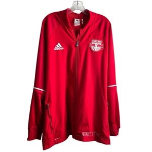 Adidas Red Bull New York Red Full Zip Warm Up Jacket Size 2XL